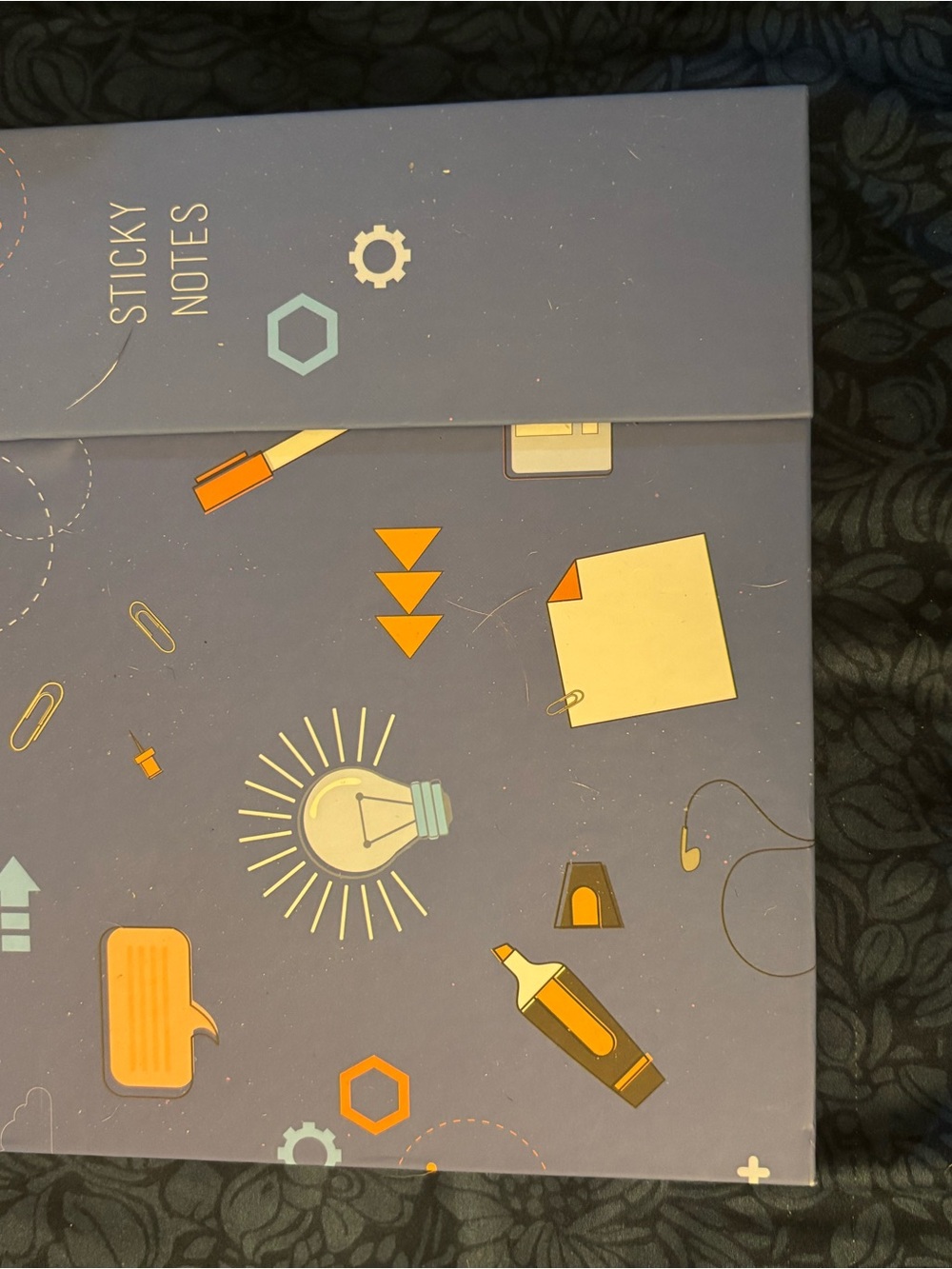 Sticky Notes Book - Blue Desk Organizer Notebook